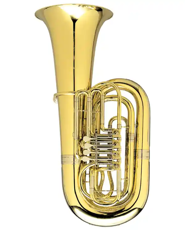 MELTON 197/2-T1 "ORIGINAL" TUBA SIB 5/4 4 PALETTES + TRIGGER ARGENTÉ Réduction