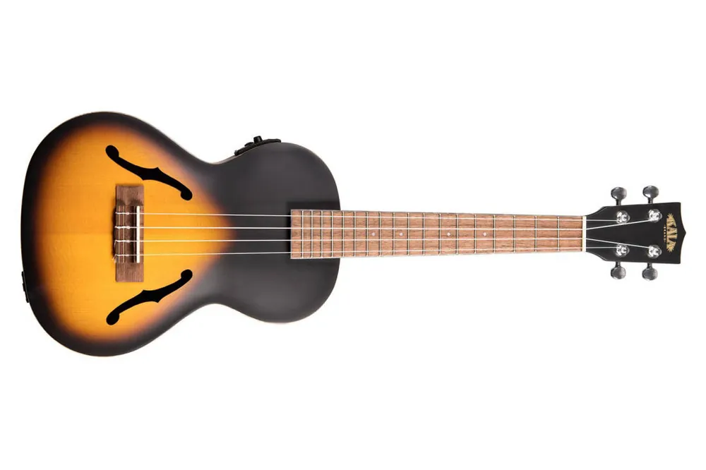 Kala Archtop Tenor Ukulele w/Electronics - Tobacco Burst Promotion