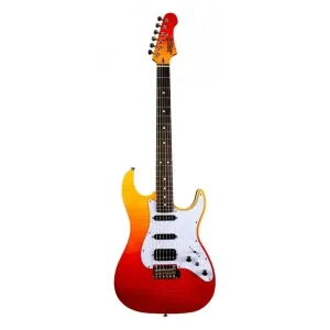 Jusqu'à Épuisement Des Stocks JET JS600TRS GUITARE ELECTRIQUE TYPE STRATOCASTER TRANSPARENT RED