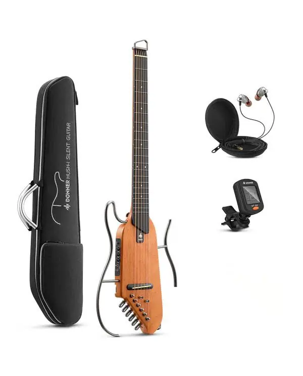 Commande En Gros DONNER HUSH-I MH NAT GUITARE FOLK SILENCIEUSE DE VOYAGE ACAJOU NAT.