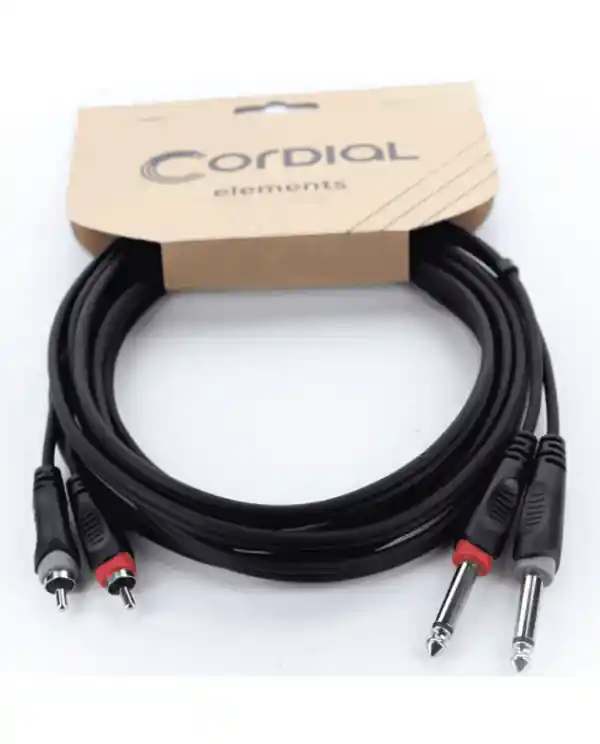 Marque CORDIAL EU3PC "ELEMENTS" CABLE 2 RCA/2 JACK MALE - 3m