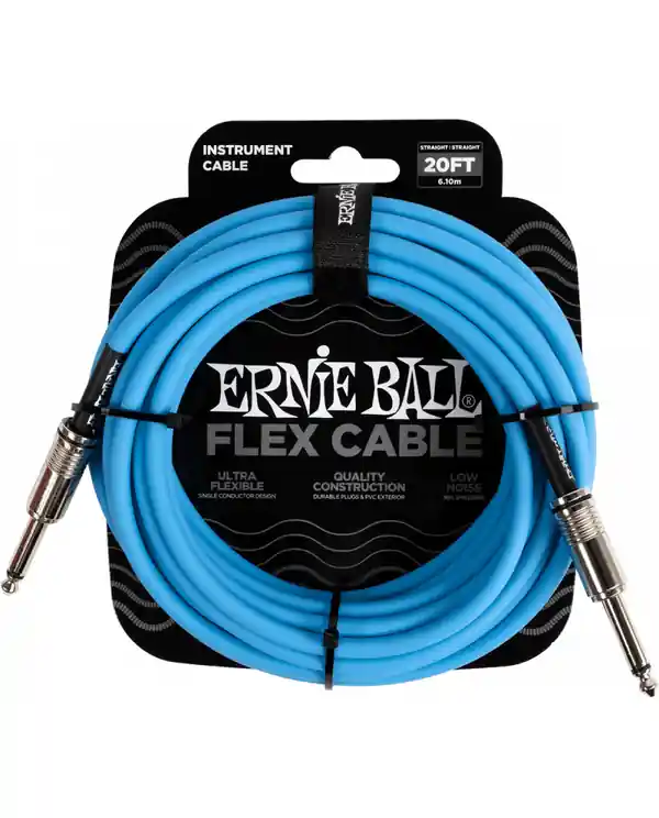 ERNIE BALL 6417 CABLE JACK MONO / JACK MONO BLEU - 6m Commander Maintenant