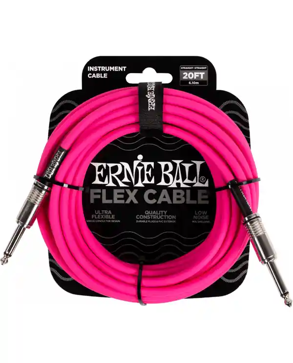 ERNIE BALL 6418 CABLE JACK MONO / JACK MONO ROSE - 6m Bon Plan