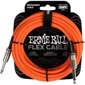 Dernière Chance ERNIE BALL 6421 CABLE JACK MONO / JACK MONO ORANGE - 6m
