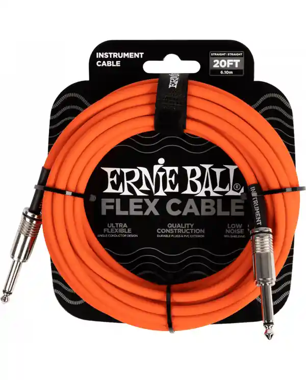 Dernière Chance ERNIE BALL 6421 CABLE JACK MONO / JACK MONO ORANGE - 6m