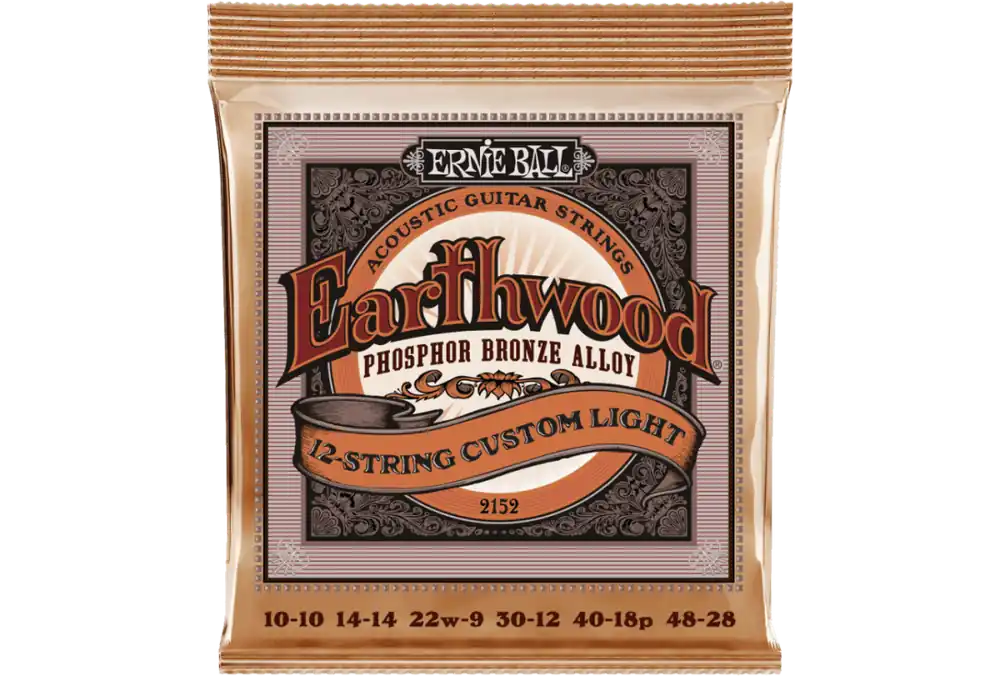 Ernie Ball Earthwood Custom Medium Phosphor Bronze 12-String Acoustic Guitar Strings - 10-48 Acheter En Ligne