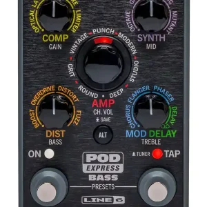 LINE 6 POD EXPRESS GT PEDALE AMPLI ET MULTI-EFFETS POUR BASSE Offre Spéciale