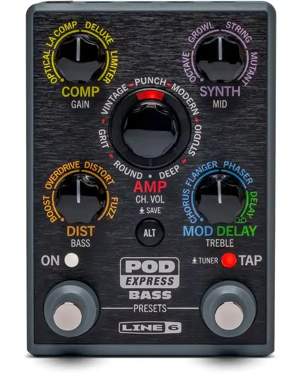 LINE 6 POD EXPRESS GT PEDALE AMPLI ET MULTI-EFFETS POUR BASSE Offre Spéciale