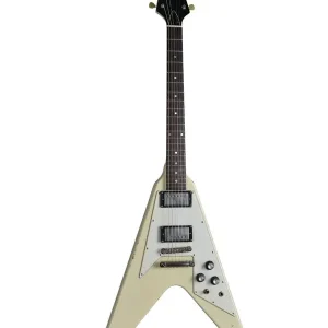 MAYBACH JETWING M VINTAGE WHITE AGED GUITARE "FLYING V" BLANCHE Dernière Chance