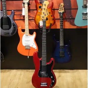 PRODIPE GUITARS PBJUNIOR CAR BASSE ELECTRIQUE 3/4 CANDY RED Haute Qualité
