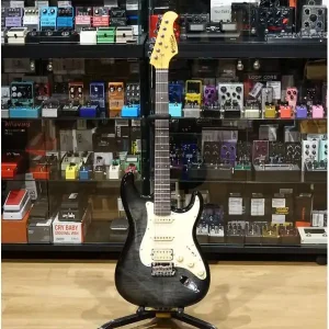 PRODIPE GUITARS ST93 ALDER TBK GUITARE ELECTRIQUE STRATO TRANS BLACK Prix Choc