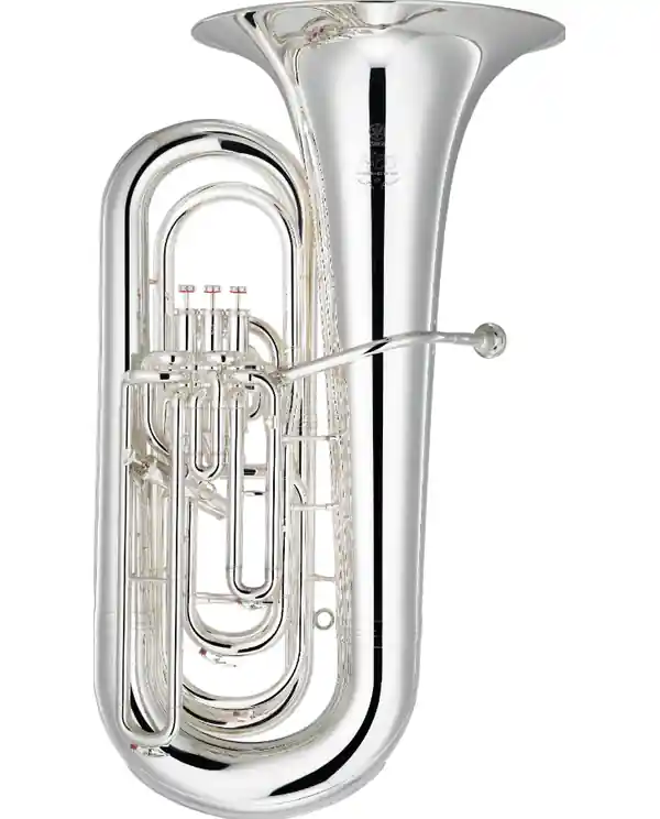 YAMAHA YBB 632S TUBA EN SIB ARGENTEE - Pavillon cuivre jaune + étui Quantité Limitée