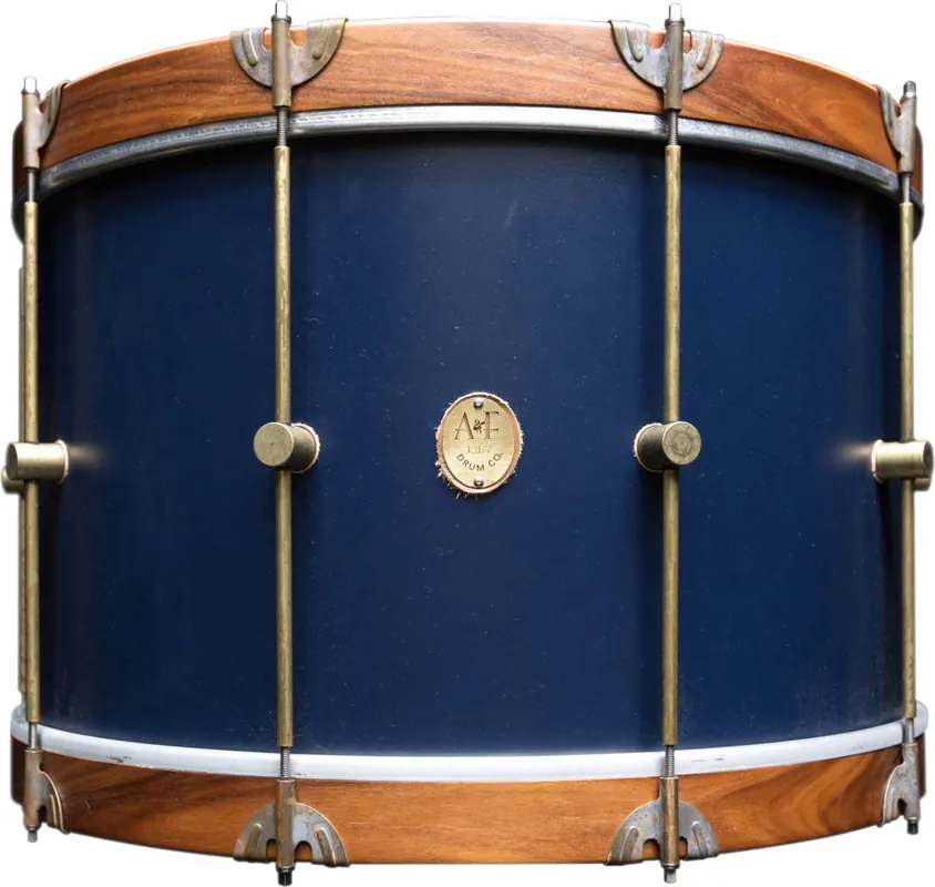 Jusqu'à Épuisement Des Stocks A&F Drum Co. Club Series Maple Bass Drum with Rosewood Hoops, 14x22‘‘ - Chandler Blue
