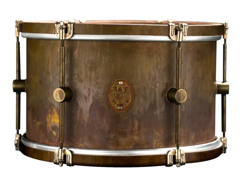Bon Plan A&F Drum Co. Raw Brass Royal Rack Tom 9x13‘‘