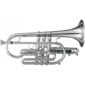 Authentique GETZEN 800S "ETERNA" CORNET SIB ARGENTÉE avec étui et emb.