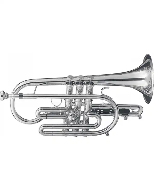 Authentique GETZEN 800S "ETERNA" CORNET SIB ARGENTÉE avec étui et emb.
