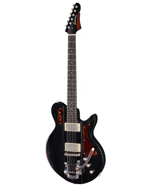 EASTMAN JULIET/V-B-BK GUITARE ELECTRIQUE SOLID BODY AVEC BIGSBY BLACK Paiement Sécurisé