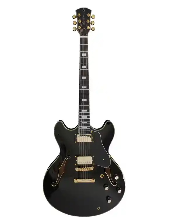 LARRY CARLTON H7 BK GUITARE JAZZ ELECTRIQUE HOLLOW BODY NOIRE Usine Directe
