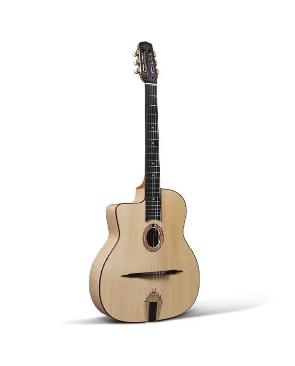 Certifié ALTAMIRA M LH GUITARE MANOUCHE "PETITE BOUCHE" GAUCHER Livré en étui