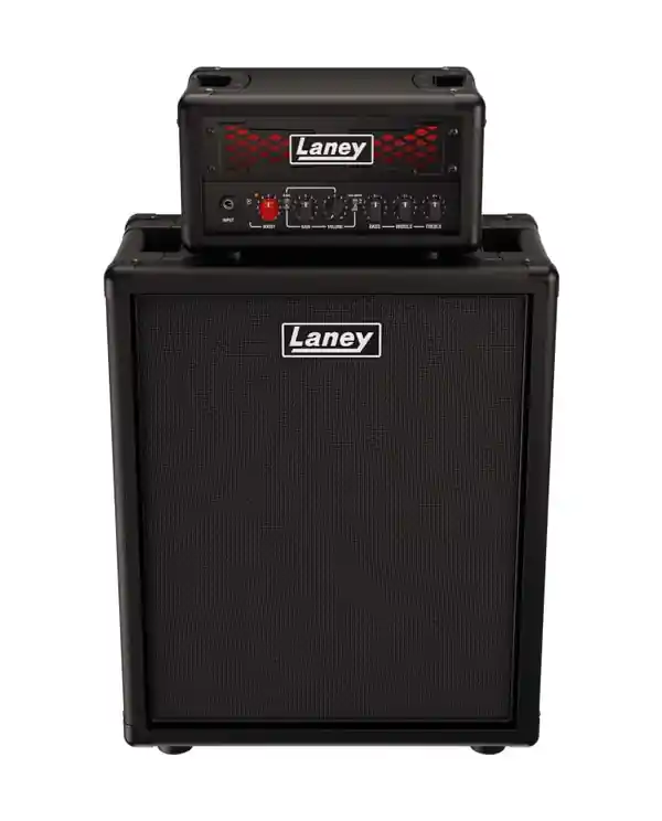Meilleure Vente LANEY IRF-DUALR-112 "IRONHEART" PACK TÊTE D‘AMPLI DUALTOP + CAB 1x12"