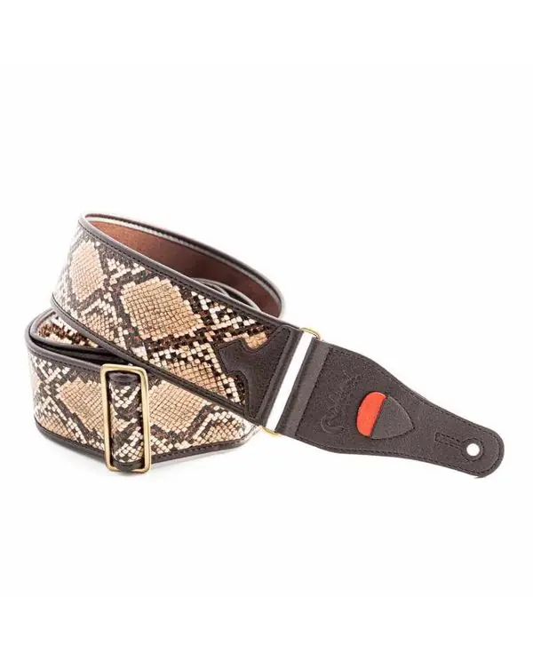 RIGHTON STRAPS SNAKE2-BG COURROIE VEGAN SIMILI CUIR SERPENT BEIGE Soldes