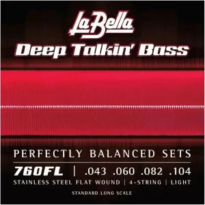 LABELLA 760FL JEU CORDES BASSE ELECTRIQUE FILET PLATS LIGHT 43-104 Livraison Express