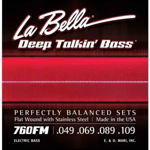 Must-Have LABELLA 760FM JEU CORDES BASSE ELECTRIQUE FILET PLATS MEDIUM 49-109