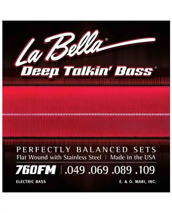 Must-Have LABELLA 760FM JEU CORDES BASSE ELECTRIQUE FILET PLATS MEDIUM 49-109
