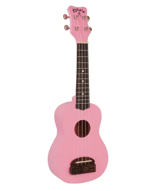 Haute Qualité KOHALA KT-SPI TIKI UKULELE SOPRANO ROSE
