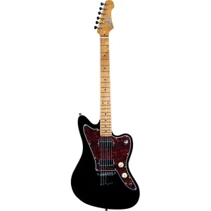Meilleur Prix JET JJ350BK GUITARE ELECTRIQUE TYPE JAGUAR NOIRE
