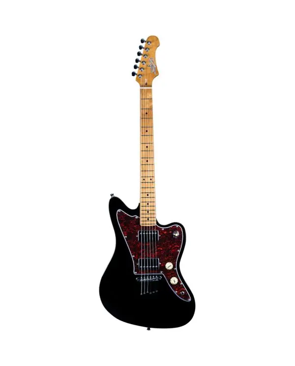 Meilleur Prix JET JJ350BK GUITARE ELECTRIQUE TYPE JAGUAR NOIRE