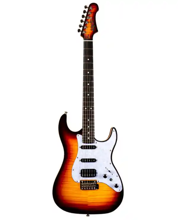 JET JS600BS GUITARE ELECTRIQUE TYPE STRATOCASTER SUNBURST Authentique