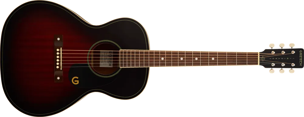 Achat Immédiat Gretsch Guitars Jim Dandy Concert Acoustic Guitar, Walnut Fingerboard and Black Pickguard - Deep Cherry Burst