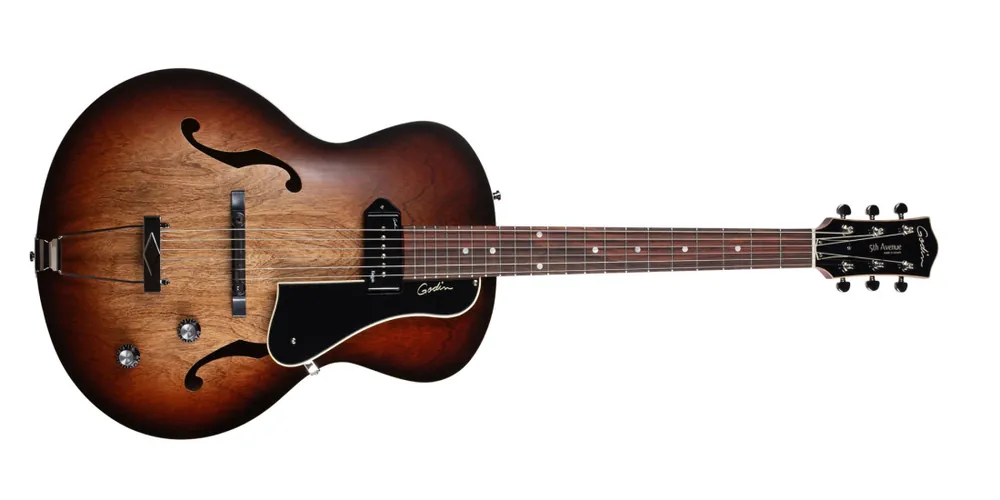 Paiement Sécurisé Godin Guitars 5th Avenue Kingpin P90 Electric Guitar - Vintage Burst