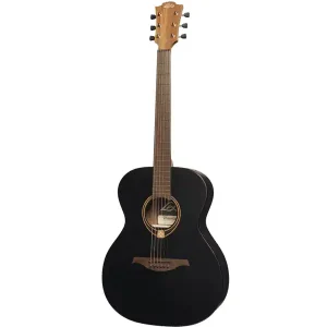 Offre Limitée LAG T70A-BLS "TRAMONTANE" GUITARE FOLK AUDITORIUM NOIRE SATINÉE
