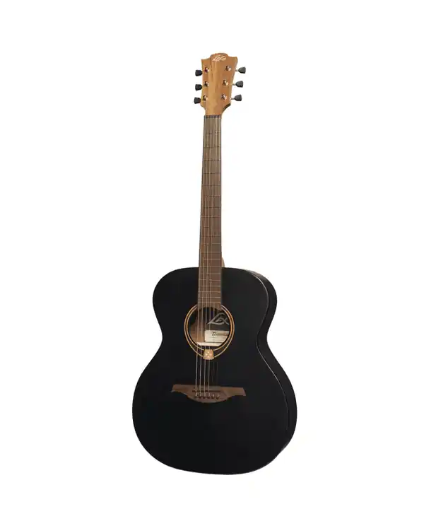 Offre Limitée LAG T70A-BLS "TRAMONTANE" GUITARE FOLK AUDITORIUM NOIRE SATINÉE