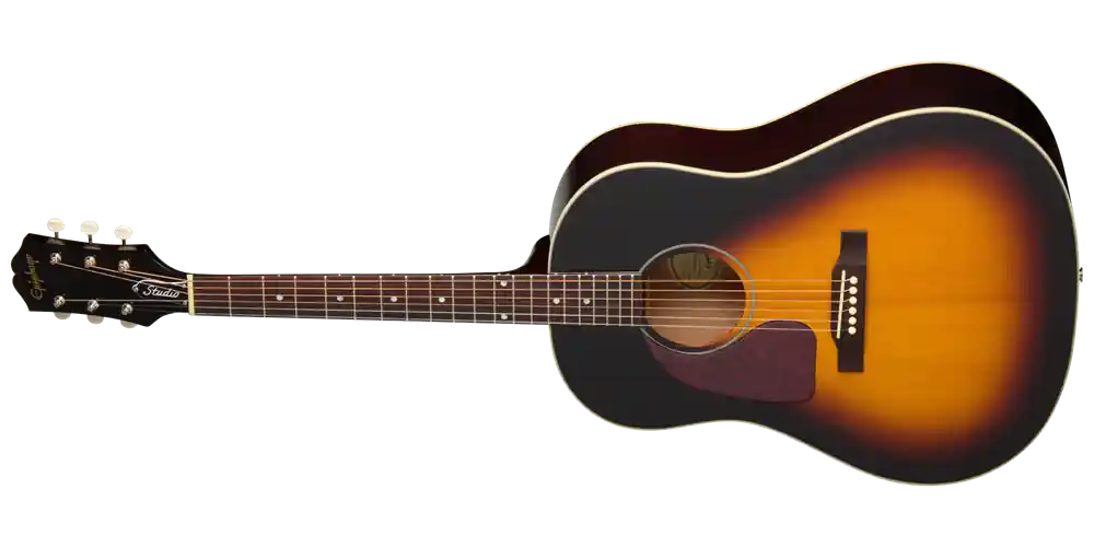 Epiphone J-45 Studio Acoustic/Electric Guitar with Gigbag - Vintage Sunburst (Left Handed) Populaire