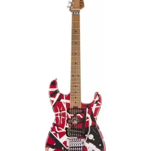 EVH STRIPED SERIES FRANKIE MN RED BLACK STRIPES GUITARE ELECTRIQUE Meilleur Choix