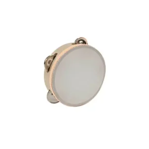 FUZEAU TAMBOURIN 15 CM PEAU SYNTHETIQUE + 8 CYMBALETTES REF.70794 Bon Plan