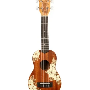 KALA KA-HIBISCUS-S-BAG "HIBISCUS" UKULELE SOPRANO ACAJOU avec housse Usine Directe