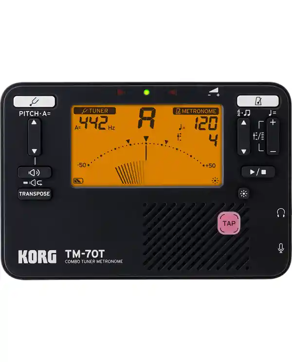 KORG TM70C-BK ACCORDEUR/METRONOME AVEC PINCE NOIR Petit Prix