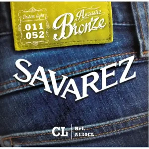 SAVAREZ A130CL ACOUSTIC BRONZE JEU DE CORDES GUITARE FOLK 11-52 Pas Cher