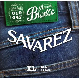 SAVAREZ A130XL ACOUSTIC BRONZE JEU DE CORDES GUITARE FOLK 10-47 Petit Prix