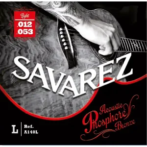 Nouveauté SAVAREZ A140L ACOUSTIC PHOS. BRONZE JEU DE CORDES GUITARE FOLK 12-53
