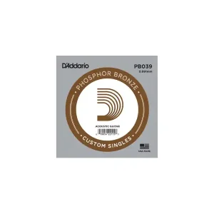 D‘ADDARIO PB039 CORDE PHOSPHORE BRONZE 0.39 Prix Promo
