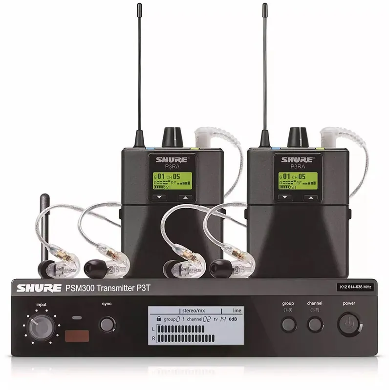 Affaire À Saisir Shure PSM300 Dual Monitor System with 2x P3RA and SE215 (J13)