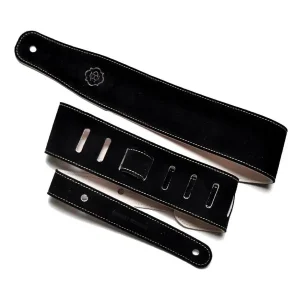 CONSTANT BOURGEOIS DYSPROSIA BLACK/WHITE COURROIE GUITARE EN CUIR Expédition Rapide