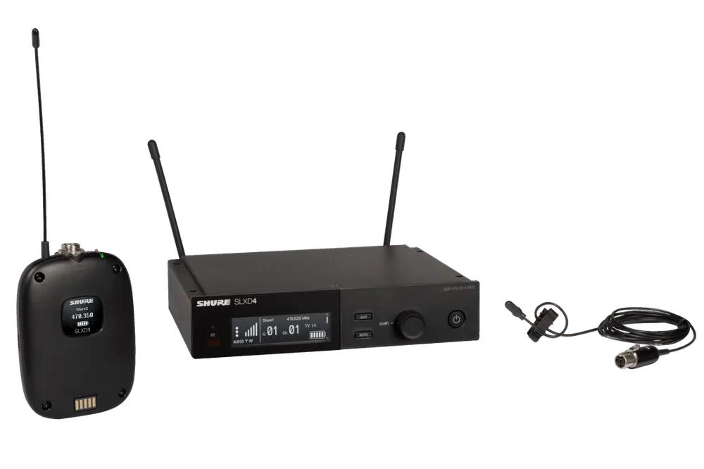 Marque Shure SLXD14 Digital Wireless System with DL4 Lavalier Mic (J52 558-616 MHz)
