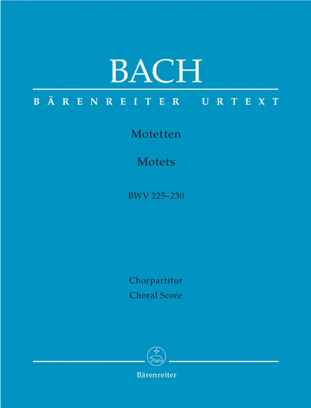 Satisfait Ou Remboursé Baerenreiter Verlag Motets BWV 225-230 - Bach/Ameln - Choral Score - Book