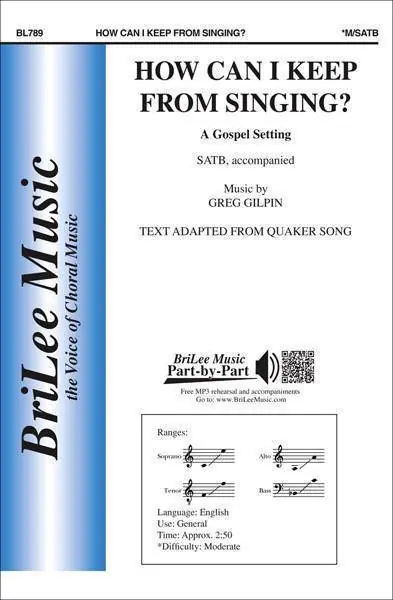 Produit De Marque BriLee Music Publishing How Can I Keep From Singing?